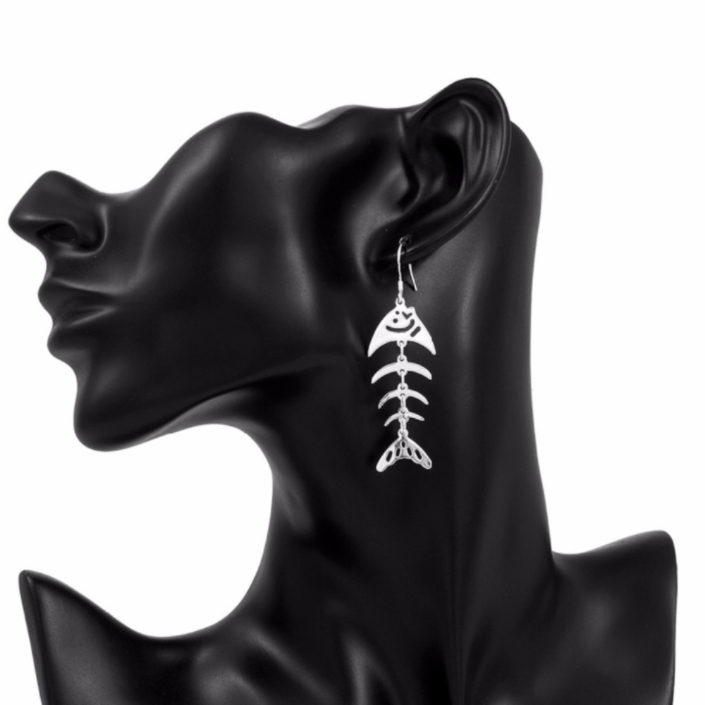 Influencer Fave! Sterling Silver Fish Bone Earrings